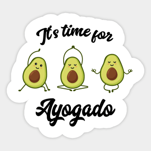 Ayogado freche Avocado Yoga Poser Sticker